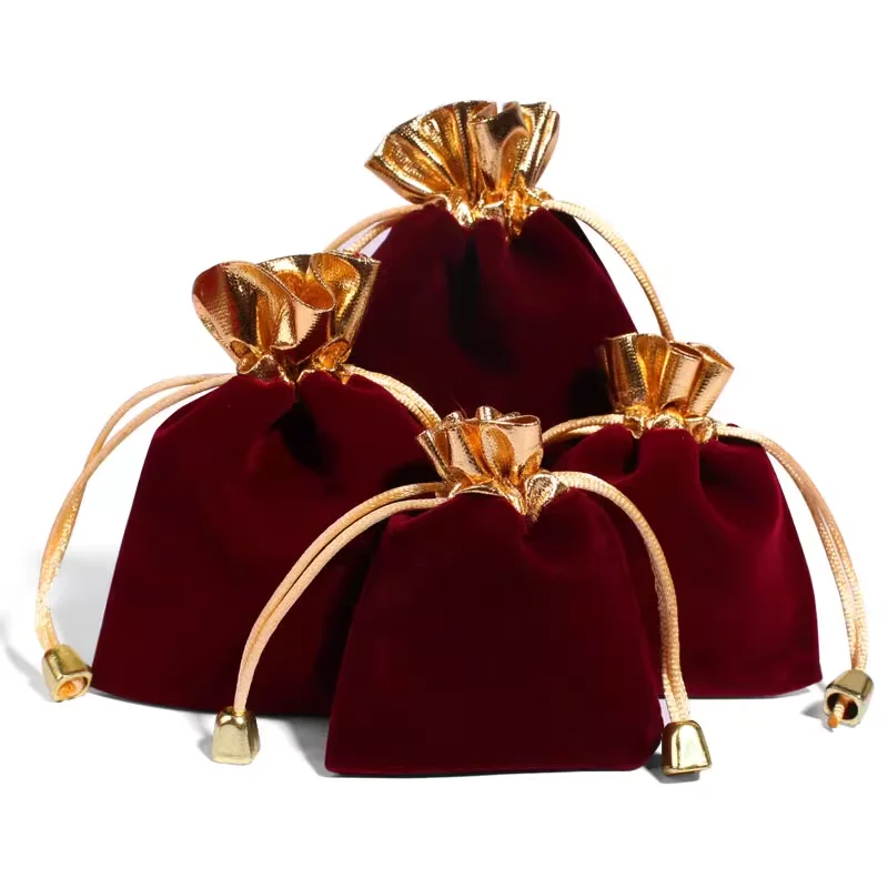 20 New Year gift jewelry packaging bags, lucky bags, jewelry bracelet walnut toy small cloth bags