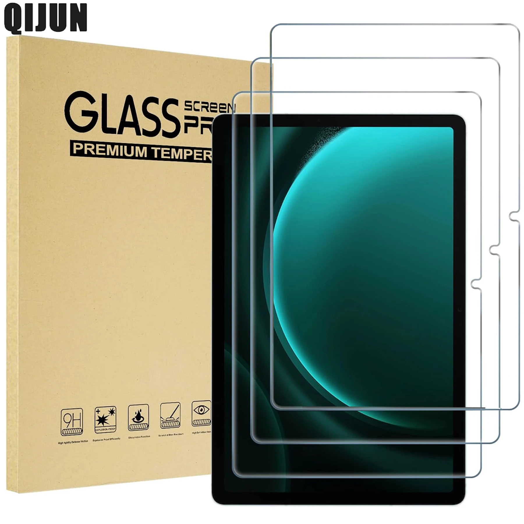Protetor de Tela de Vidro Temperado para Samsung Tablet Película Protetora Galaxy Tab s9 fe a9 Plus a9 Mais Sm-x110 X210 X510 X610 Pcs