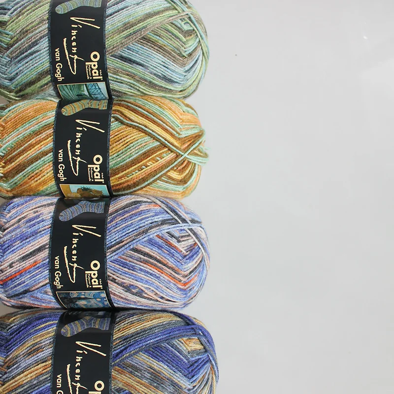 1 Ball 100g Opal BVincent van Gogh Sock Yarn 75% wool, 25% polyamide/ Nylon socks knitting yarn 4