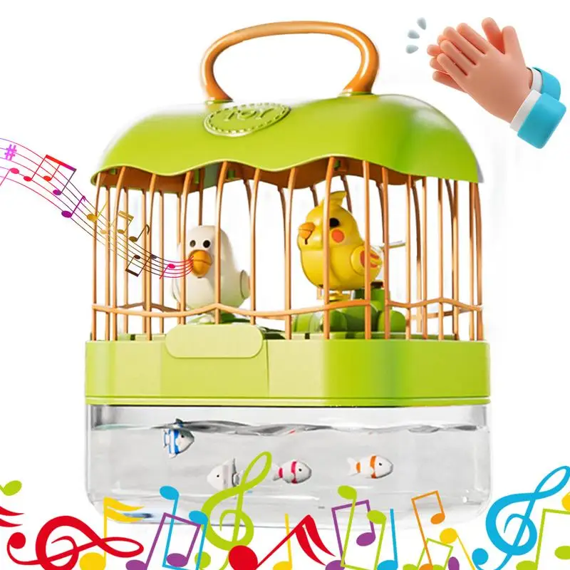 

Реалистичная игрушка, птичья клетка с голосовой активацией, детская интерактивная игрушка, глиняный дизайн и звуковой дизайн, детская игрушка для обучения разговору