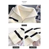 Sweater pullover women Spring and Autumn underwear 2024 New zipper stripe underlay short style popular premium sweater female 5
