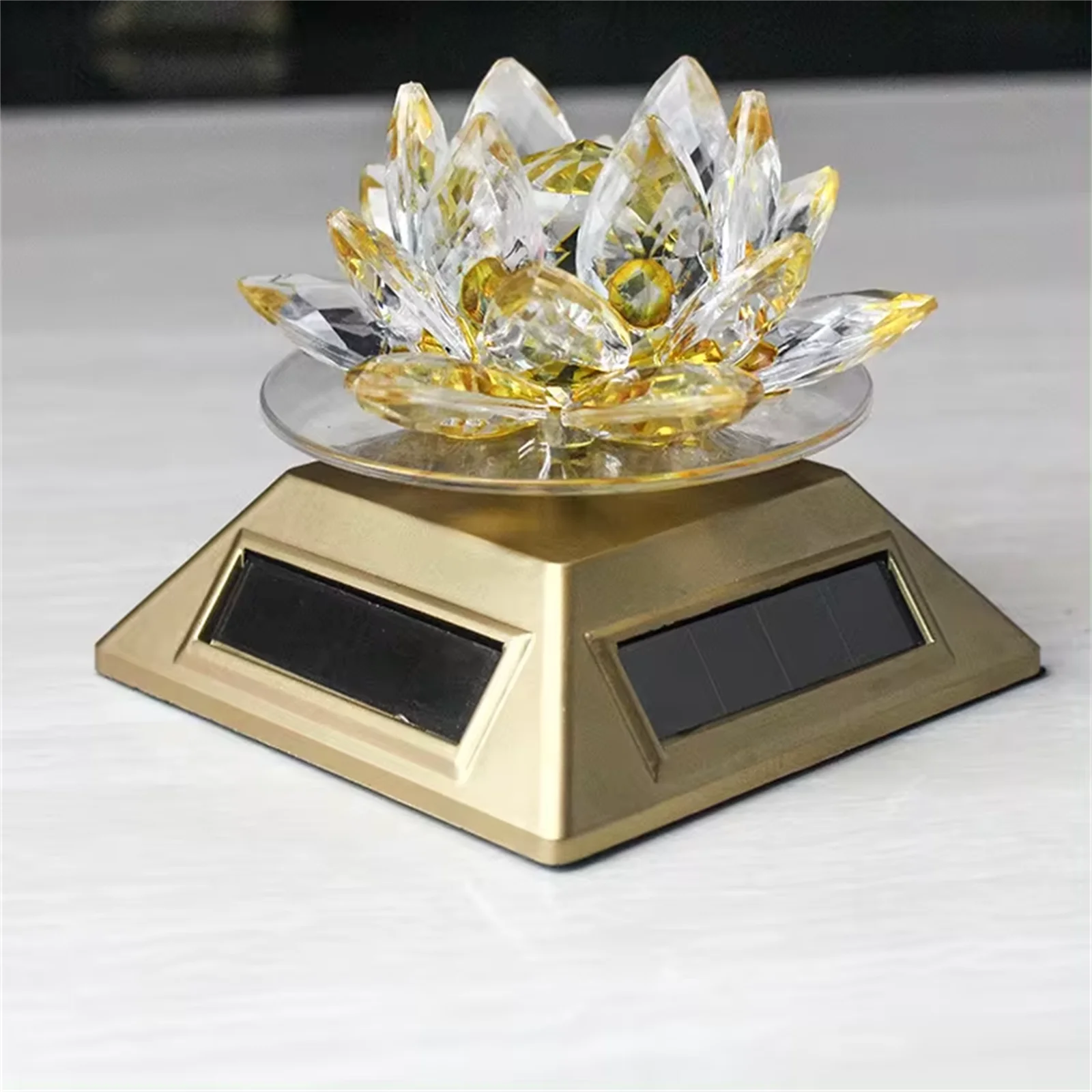 Porte-bougie Fleur De Lotus En Verre Cristal - Décoration Maison Art Nouveau