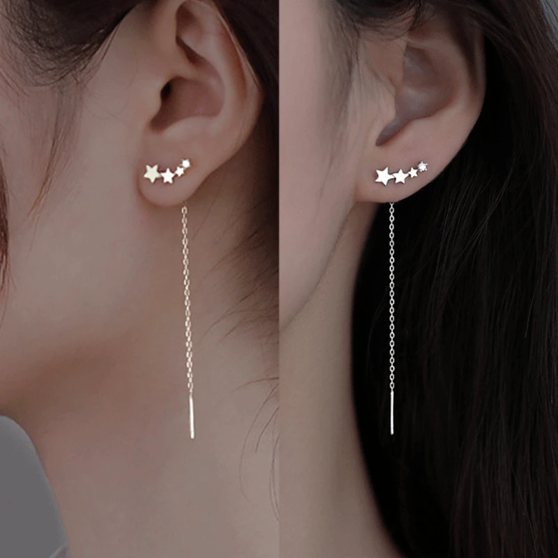 Stainless Steel Ear Line Jewelry Stainless Steel Drop Earrings Dangle Earrings Dangle