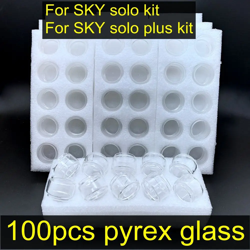 

100 шт. стекло для Vaporesso SKY SOLO PLUS 8 мл бак из пузырчатого стекла/SKY SOLO 3,5 мл комплект трубок аксессуары GT сетчатый бак