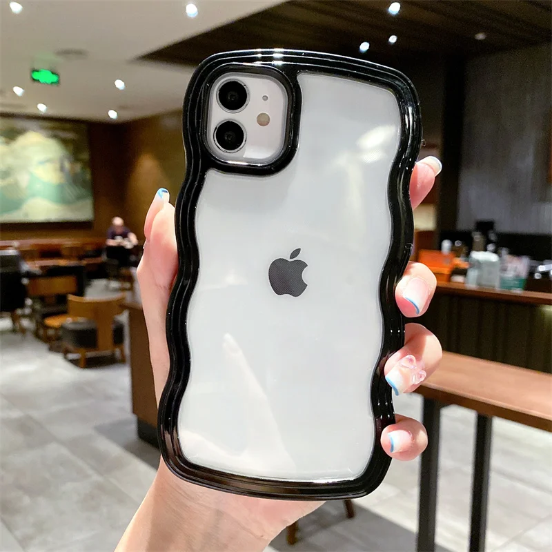 thumbnail image 1 of Funda de teléfono transparente a prueba de golpes para iPhone, carcasa dura de PC para iPhone 11, 12, 13, 14 Pro Max, X, XR, XS Max, 7, 8 Plus, 1 of 5