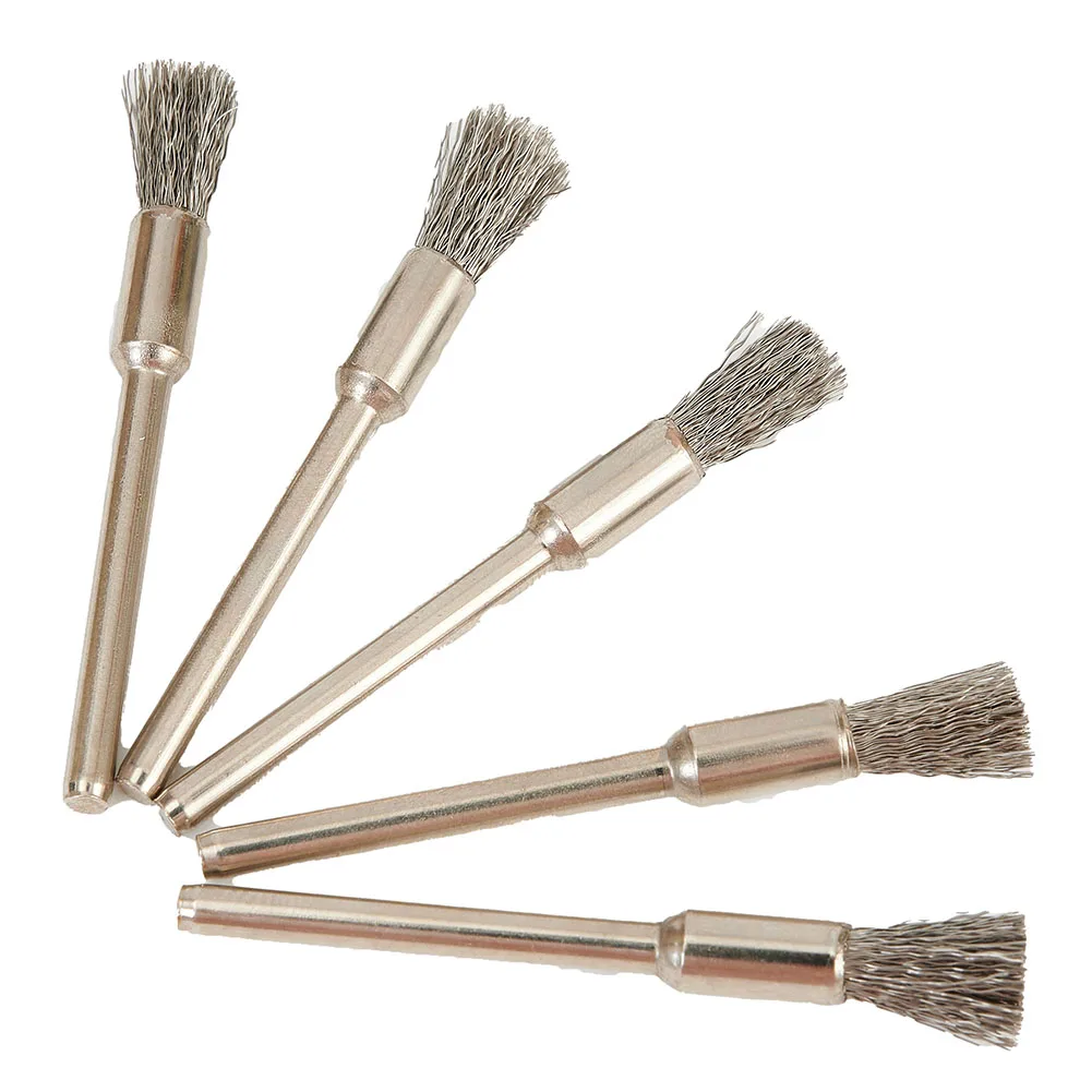 15Pcs Stainless Steel Brush Steel Wire Wheels Brushes Drill Rotary Tools Polishing Dremel Rotary Tools Metal Rust Removal Brush
