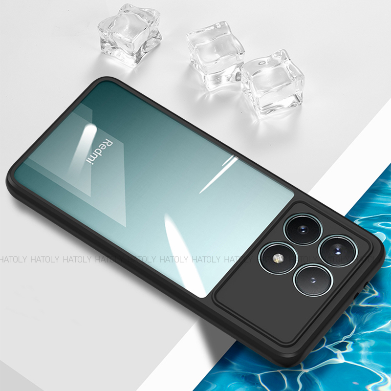 For Xiaomi Poco X6 Pro Case For Xiaomi Poco X6 Pro 5G Cover Bumper Luxury Clear PC Shockproof TPU Protective Phone Back Cover