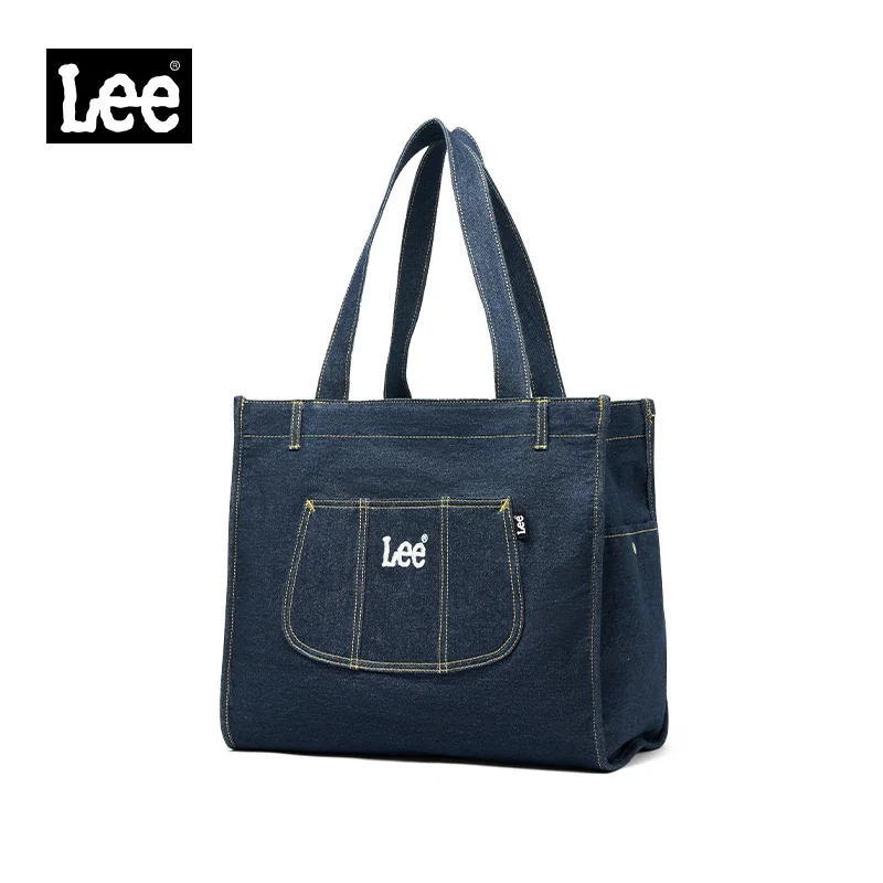 LEE Multiple Pockets Large Capacity Denim Tote Bag Women