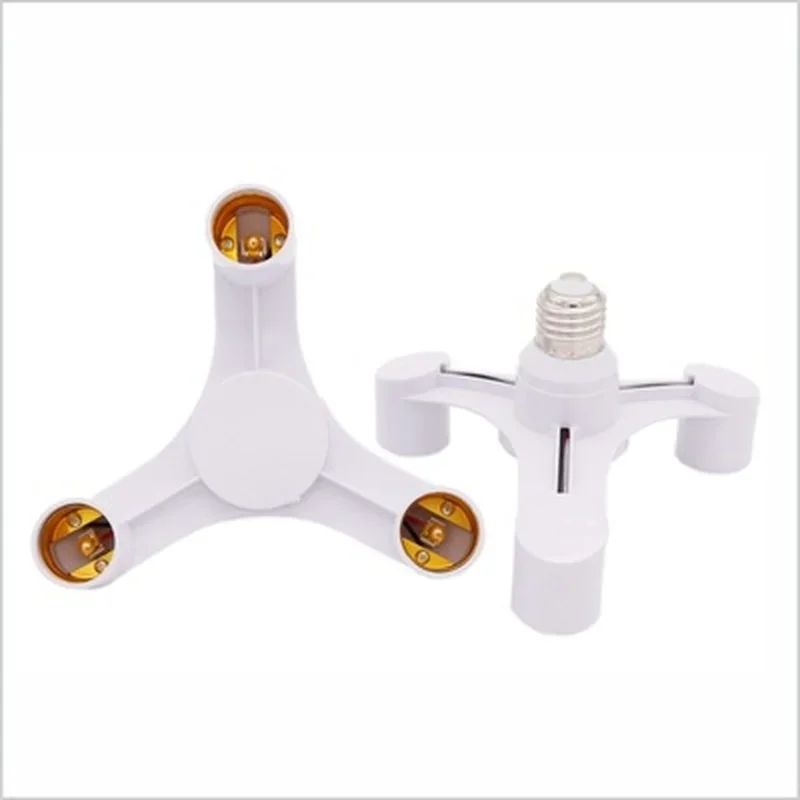 3in1 E27 To E27 Extended LED Bulb Socket Splitter Adapter Bracket for Photography Studio