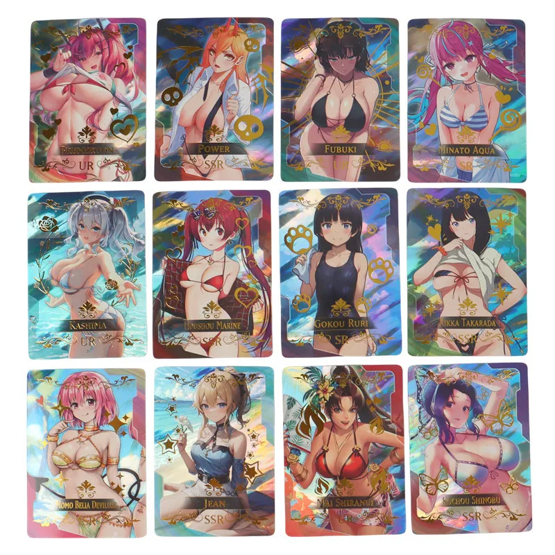 Anime Trading Cards 55Pcs Goddess Story Holographic Cards