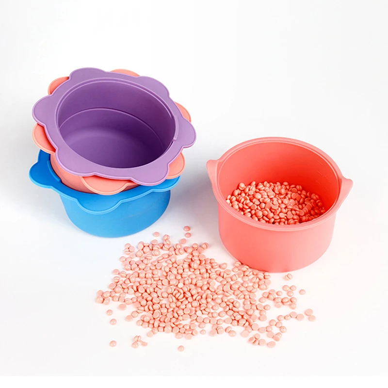 Wax Warmer Heat-resisting Replacement Silicone Bowls Hair Removal Wax With Stirring Stick Non-Stick Pan Hair Removal Beauty 5