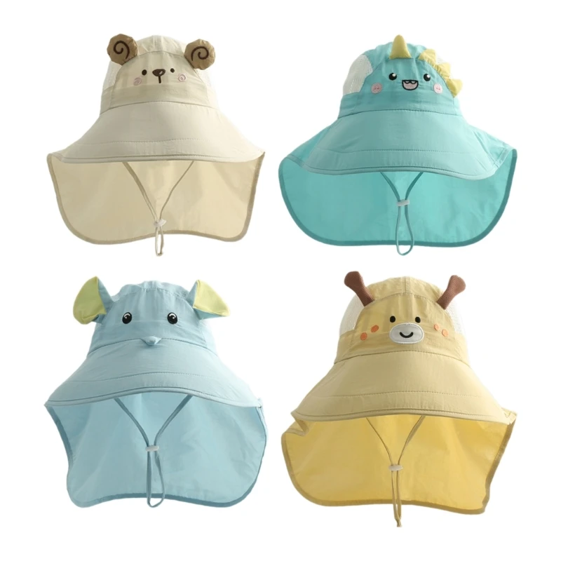 

Шляпа-ведро для защиты шеи малышей, уличная быстросохнущая рыбацкая шляпа, дышащая Прямая доставка