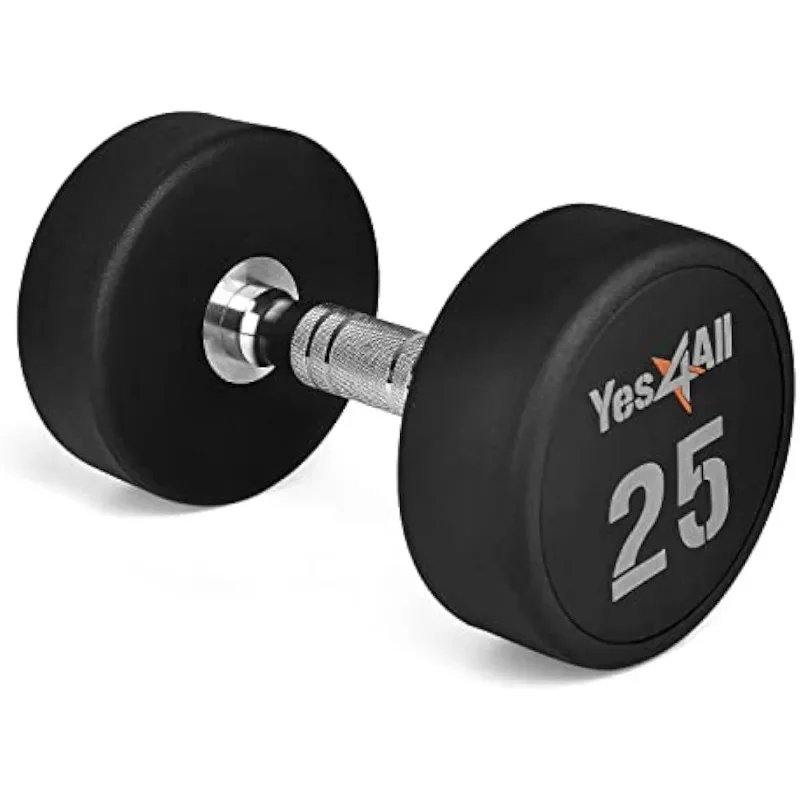 

Urethane Dumbbells with Anti-Slip Knurled Handle 5 Pounds for Muscle Building - Sold Individually
