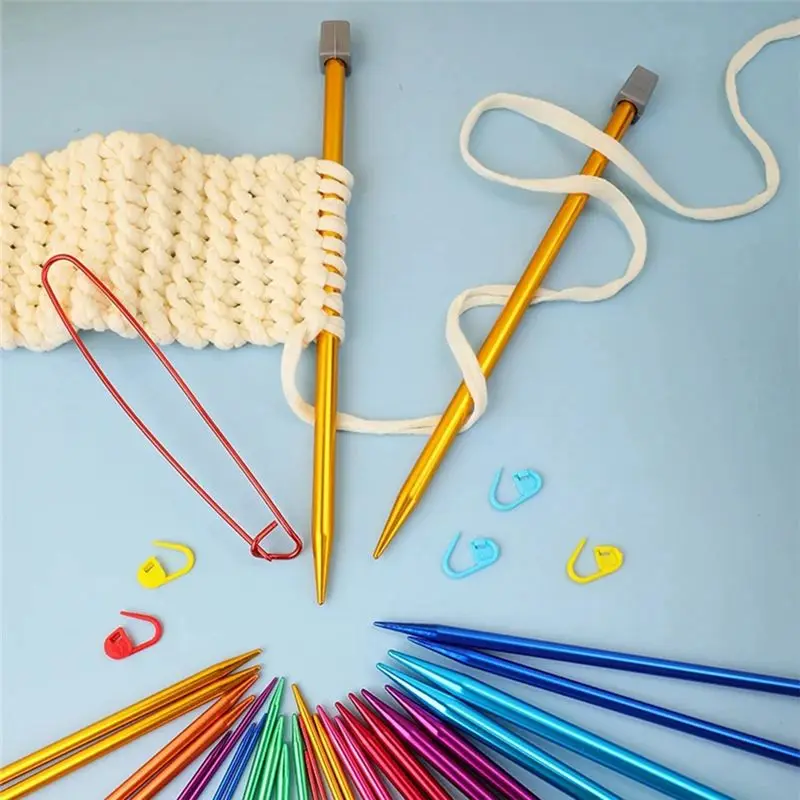 AC62-14PCS Stainless Steel Knitting Needles Set Pointed Needles Knitting Crochet Supplies For Beginners Handmade(2-10Mm) 2
