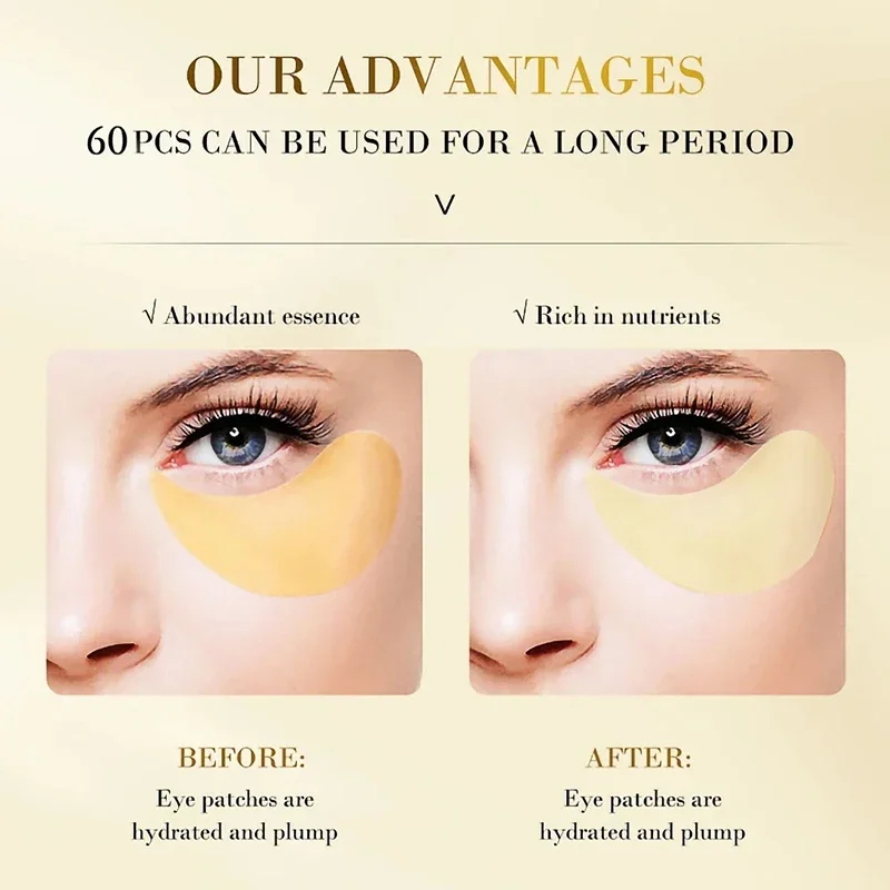 Golden Eye Mask Reduce Dark Circles Fine Lines Firm Moisturize Collagen Patches Anti-ageing Lift Rejuvenation Korea Care Product 4