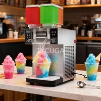 Machine à glace pilée commerciale en acier inoxydable, quatre barils, 1200W, 110V 4