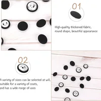 Chzimad 20Pcs 10/15/20Mm Handmade Satin Fabric Wrapped with Thin Button Flat Back DIY Decorative Button Cutting Pasting Craft 2