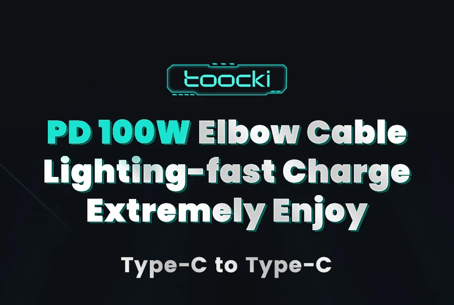 USB Type C Cable to USB C 90 Degree PD 100W Fast Cahrging for OPPO Macbook Xiaom