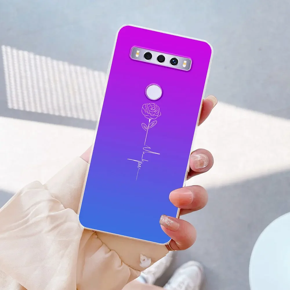 Stylish Clear Silicone Soft Shell Phone Case with Fashion Print Design