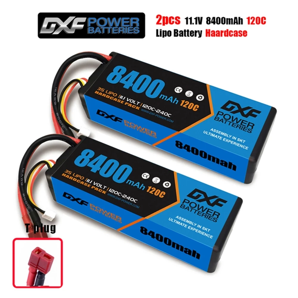 Dxf 3S Lipo 120C 8400Mah Batteria 11.1V Versione Blu Grafene Racing Series Hardcase Per Rc Car Truck Evader Bx Truggy 1/8 Buggy