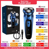 Sejoy 5W Electric Rotary Shavers for men 2 in 1 Razor Rechargeable Hair Trimmer 3D Floating Blade Washable Shaving Beard Machine 1