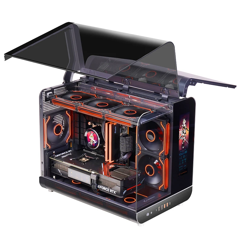 X-GAMERX HUANYI WING MATX Seaview room Case Vertical Desktop