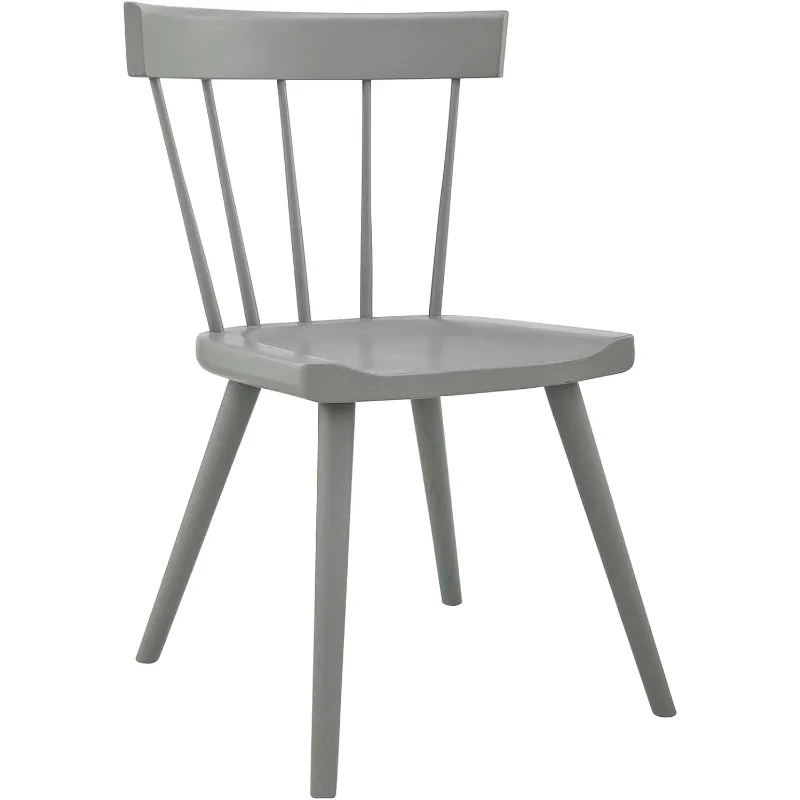 

Modern Farmhouse Wood Dining Chair in Light Gray