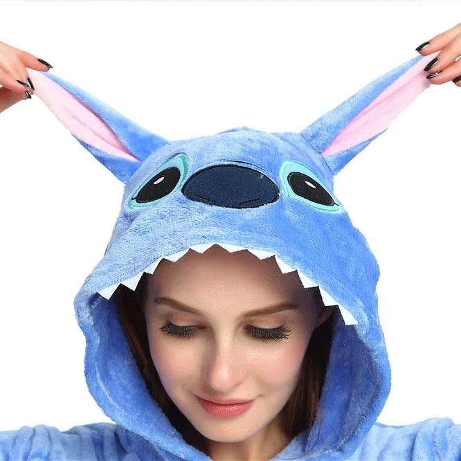 Disney Costume Cosplay Stitch Bambini Pigiama con cappuccio per