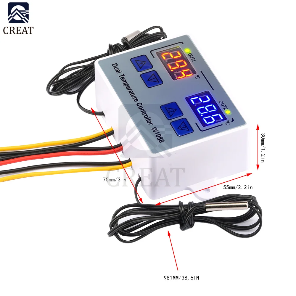 800015 - Temperature Monitor, Dual Sensor