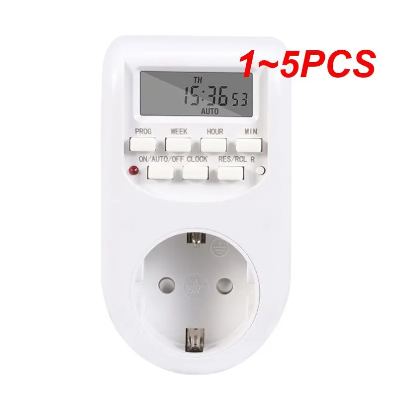 

1~5PCS 10A Electronic Digital Timer Switch Plug Saving Digital 220V UK US EU Kitchen Timer 24 Hour Cyclic Programmable Timing