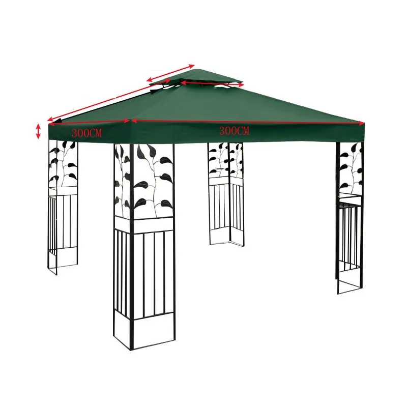 3Mx3M 300D Canvas Camping Hiking Sun Shelter Outdoor Tent Canopy Top Roof Cover Patio Sun Shade Cloth Shade Shelter Replace Part