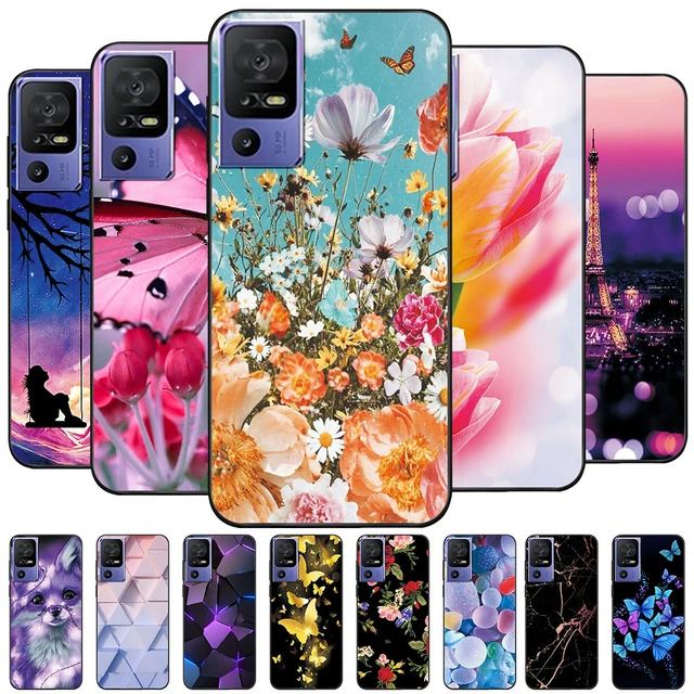 For TCL 40 SE Case Flowers Soft Silicone Protector Animals Phone Cover for  TCL 40SE Coque TPU TCL40 SE Funda for TCL40SE Bumper