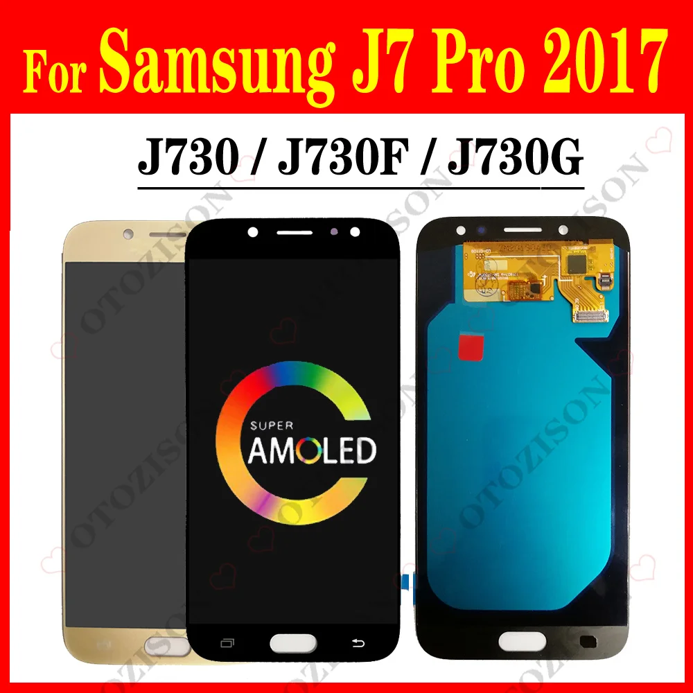 Super-AMOLED-J730-LCD-For-Samsung-For-Galaxy-J7-2017-LCD-J730F-DS ...