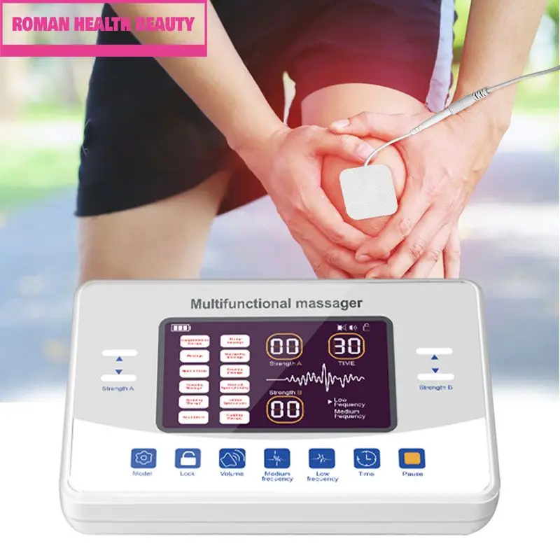 Dual Channel Pulse Tens Muscle Stimulator Massage Machine Tens Ems Massage Machine 12 Modes 30 Intensity Low Frequency Massager digital therapy unit 8 modes electric ems muscle stimulator tens machine physiotherapy slimming electronic pulse body massager