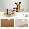 European-style Double-layer Stainless Steel Cosmetic Storage Box Home Desktop Dressing Table Perfume Rack Bathroom Makeup Rack 4