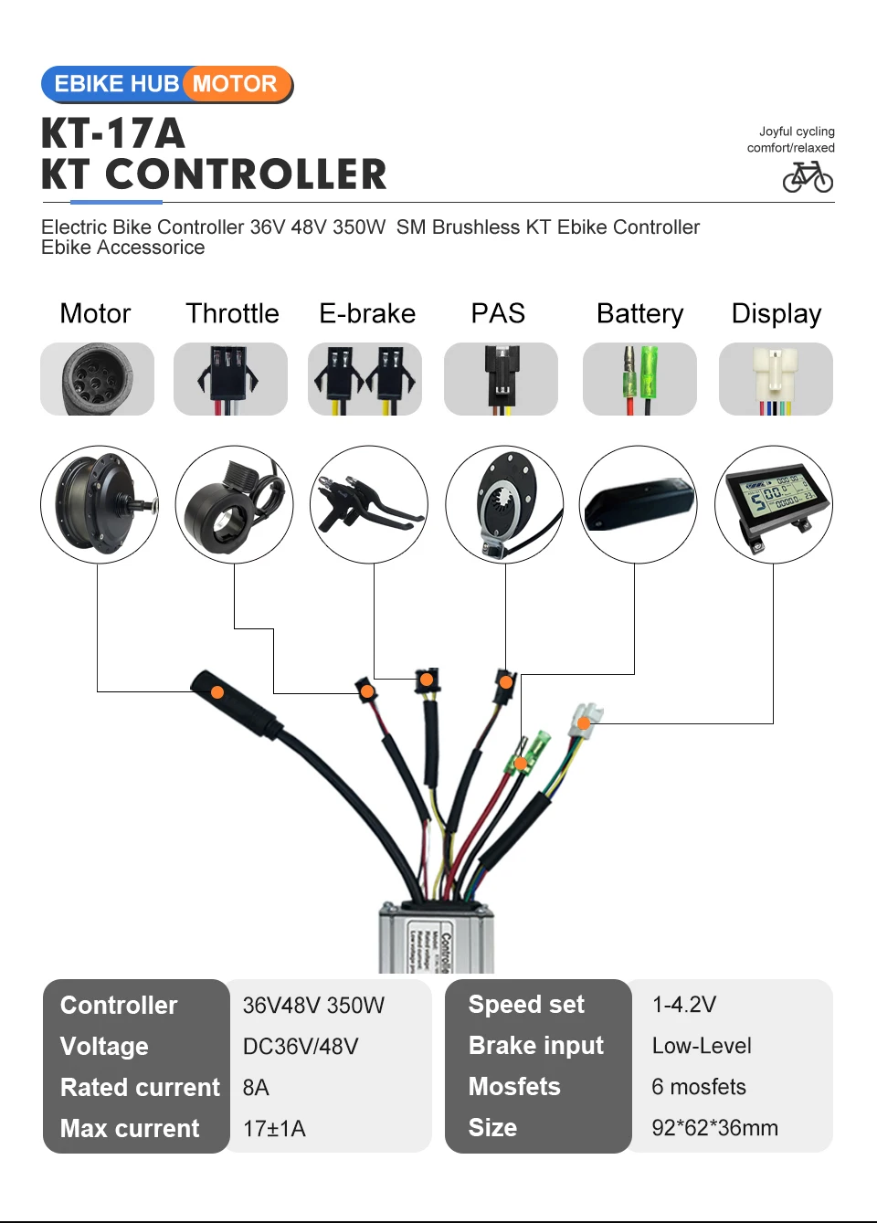 Kit De Conversion Vélo électrique 350W 36V/48V - Roue Arrière Moteur Brushless - Compatible Shimano