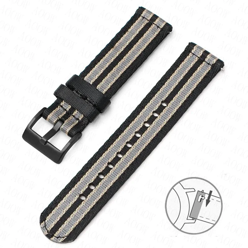 Premium Quick Release Nylon Fabric Strap - Universal Canvas Replacement Watch Band