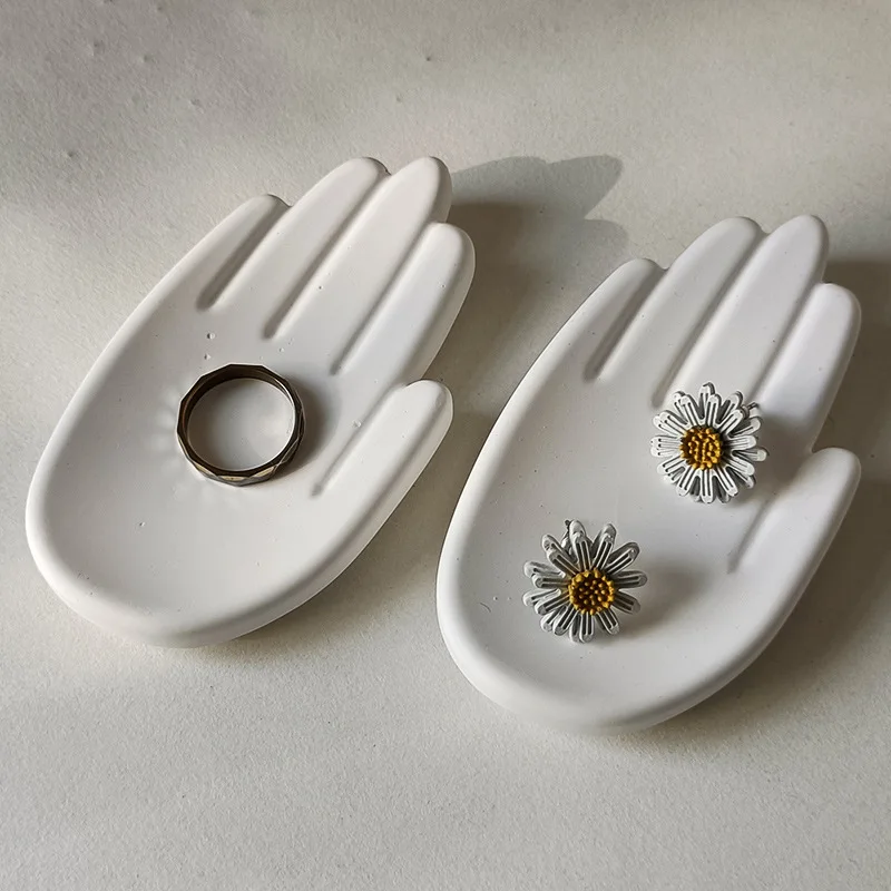 Description Picture 2 of itemHand Palm Shape Silicone Mold DIY Plaster Epoxy Resin Soap Holder Molds Concrete Candlestick Making Jewelry Storage Tray Crafts
