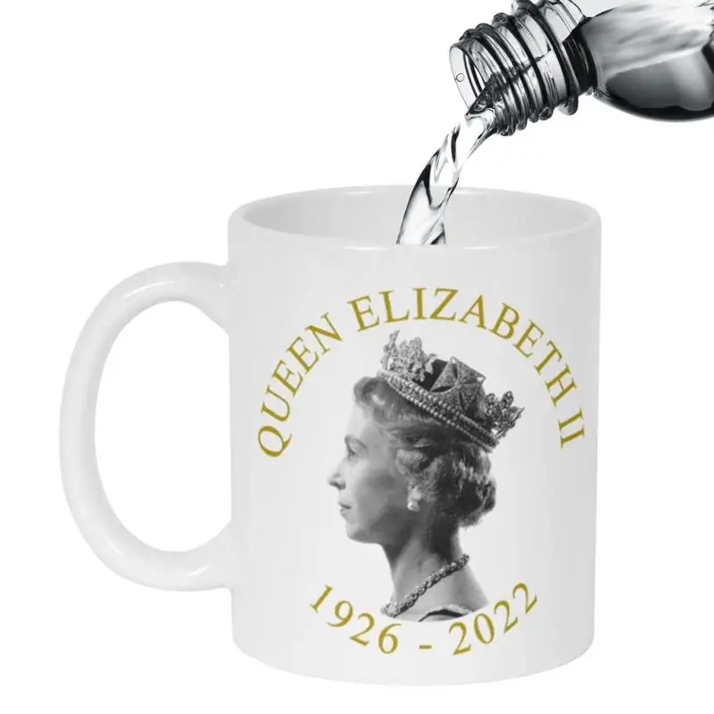 

Queen Elizabeth II Mug British Elizabeth II Memorial Mug Ceramic Cup Queens Platinum Jubilee Commemorative Mugs For Home Office