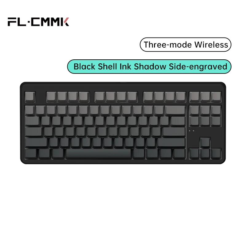 Fl・ESPORTS-X80-ディーカスタムキーボードキット,87key,rgb,ホット