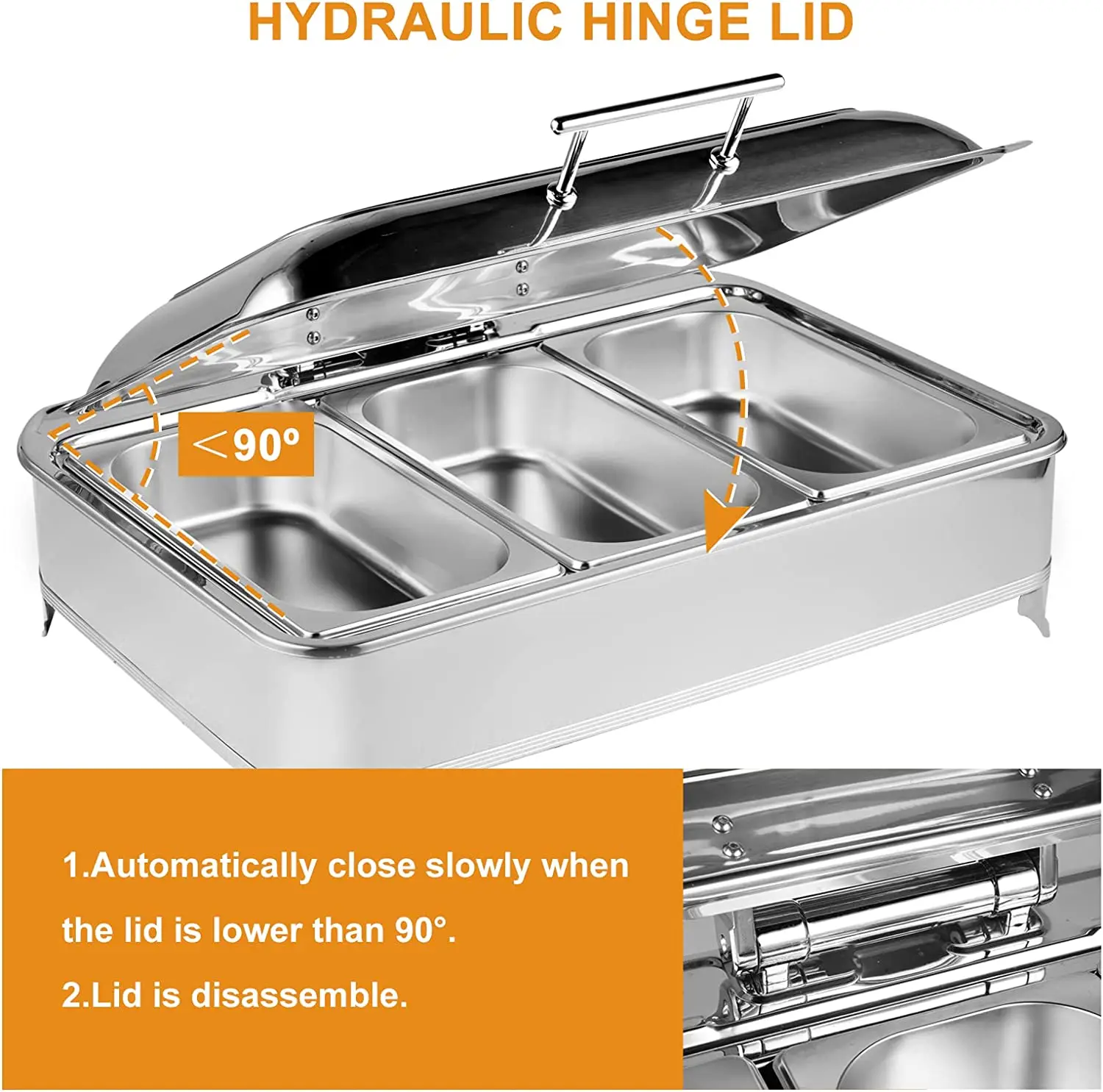 Scaldavivande Elettrico 9L - Acciaio Inox - Con Regolazione Temperatura E Coperchio In Vetro - Per Buffet E Catering - Foto 11