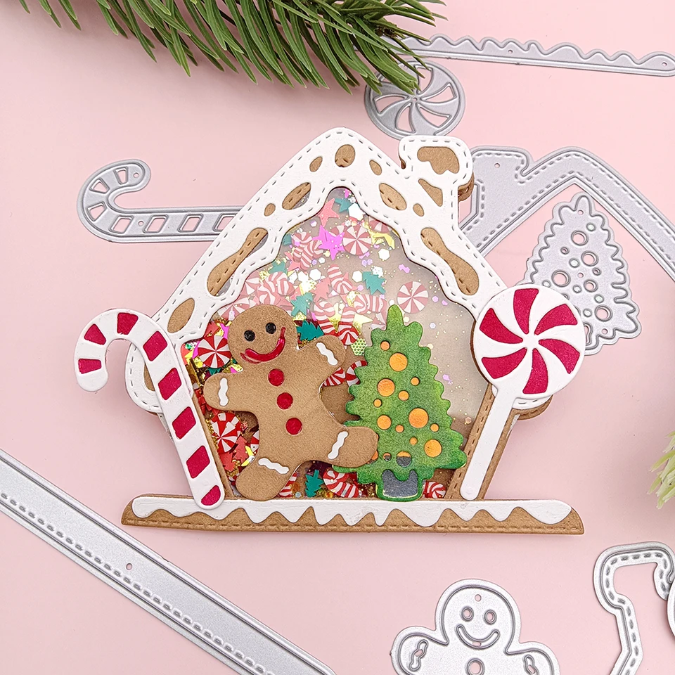 スクラップブッキング、クリスマスディー、スノーハウス