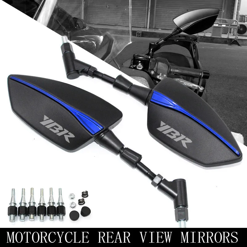 Specchietti Retrovisori Moto Universali - Per Yamaha YBR125 (2010-2019) E Altri Modelli - Alluminio CNC, Rossi, Regolabili