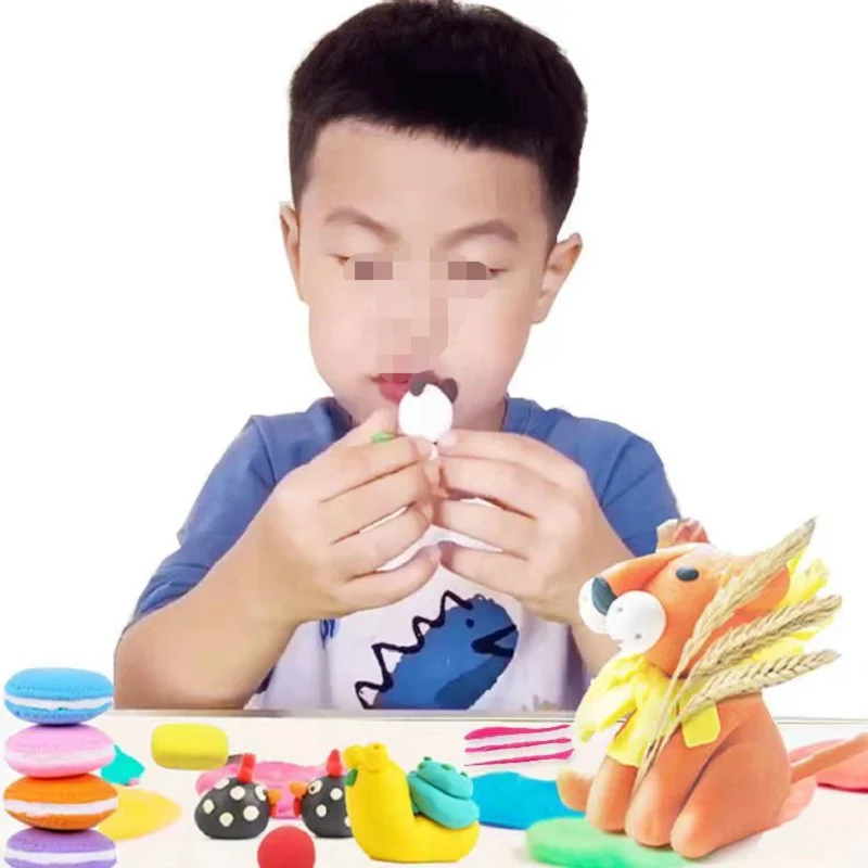 Diy 3D Color Super Light Clay Air Dry Ultra Soft Safe Slime Modeling Magic Gift Handmade Kit Bag Toy for Kid Art Craft Home Play 6