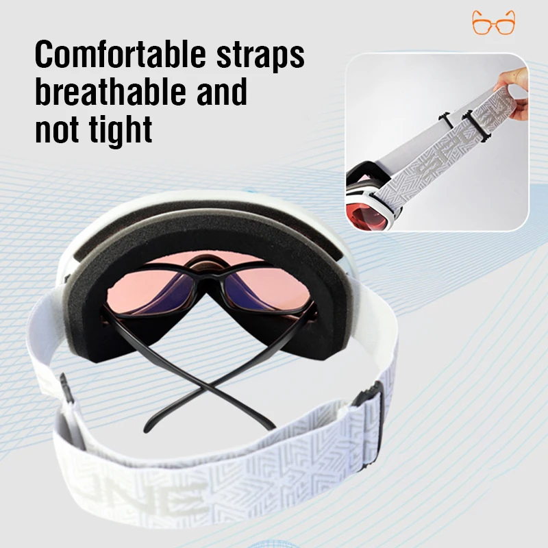 Ski Goggles Double Layers UV400 Anti-fog Big Ski Mask Glasses Skiing Snow Men Women Snowboard Goggles Skiing Sunglasses Eyewear 5