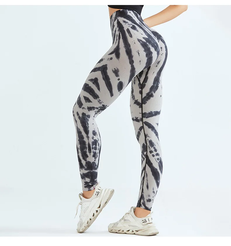 Neue Tie Dye Yoga Hosen Gym Leggings Frauen Nahtlose Hohe Taille Push-Up Strumpfhosen Scrunch Butt Fitness Legging Workout Sport Leggings – Detail 7
