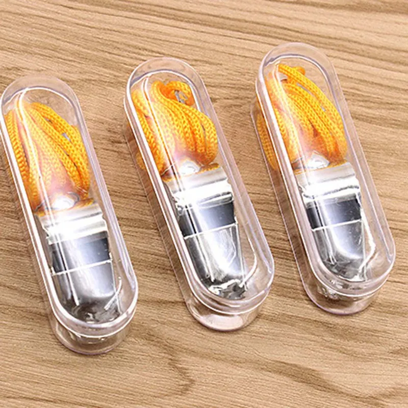 Police Metal Whistles Pet Training Whistle Sport Portable Speakers for Basketball Soccer Football Lanyard Warning Sound