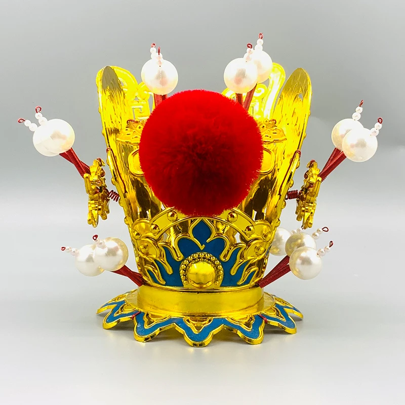 Sun Wukong Cosplay Pompon Headwear Prince Crown Party Favors Opera Bobbles Headband Accessories Funny Halloween Cosplay