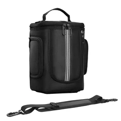 Durable Portable Power Station Carrying Case with Shoulder Strap & Handle (Black)