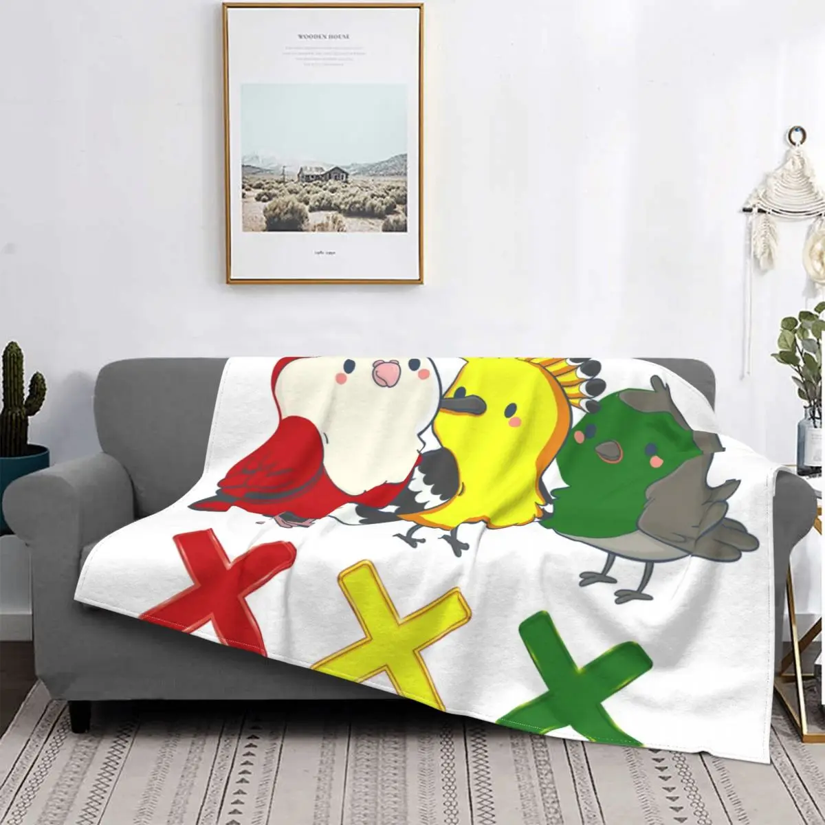 

Three Little Birds Coral Fleece Blanket Velvet Ajax Shaggy Fuzzy Quilt Home Sofa Bedroom Bedding Throws Child Thermal